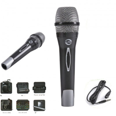 Dynamic Microphone Wired 6.3mm Jack On-Off Wire XLR 3m