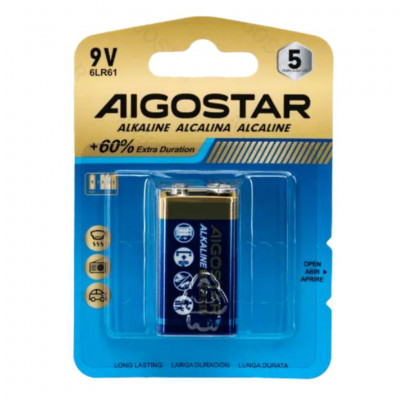 AIGOSTAR Alkaline battery 6LR61 9V