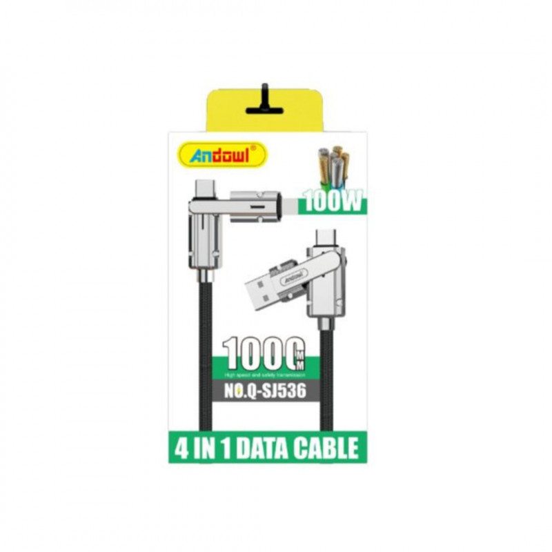 Andowl 1m Data Cable 100W 4 in 1 Q-SJ536