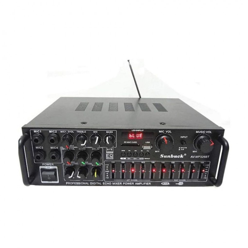 Andowl Q-GF999 Professional Audio Amplifier 2x150W Karaoke, FM, Bluetooth 5.1, MP3, USB