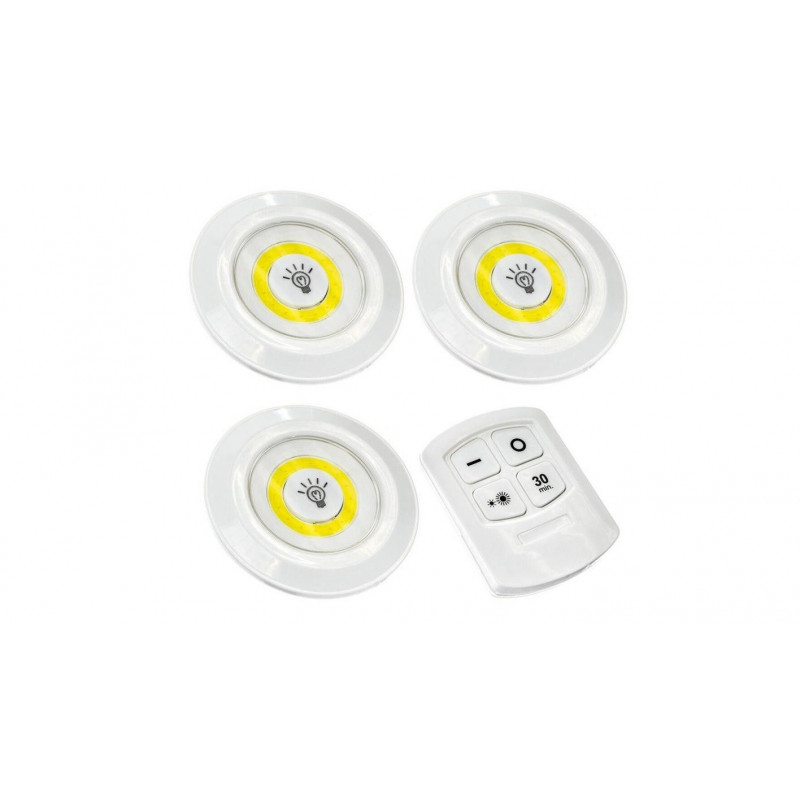 LED Light with Remote Control Under Cabinet Lighting & Closet Light, Set of 3