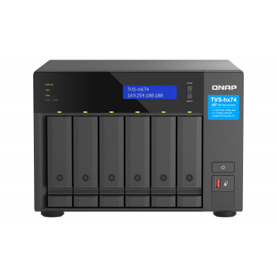 QNAP TVS-h674 NAS Tower Intel® Core™ i3 i3-12100 16 GB DDR4 QuTS hero Black