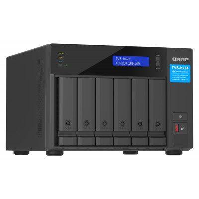 QNAP TVS-h674 NAS Tower Intel® Core™ i3 i3-12100 16 GB DDR4 QuTS hero Black