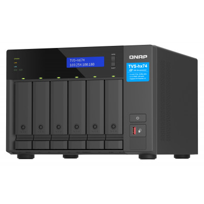 QNAP TVS-h674 NAS Tower Intel® Core™ i3 i3-12100 16 GB DDR4 QuTS hero Black