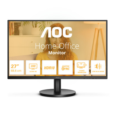 AOC B3 U27B3M computer monitor 68.6 cm (27") 3840 x 2160 pixels 4K Ultra HD LCD Black