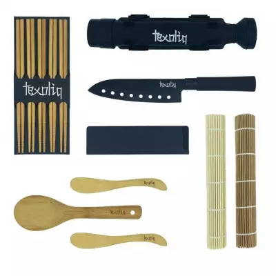 TEXOLIQ Japanese Sushi Kit For Homemade Sushi, 9 Pieces