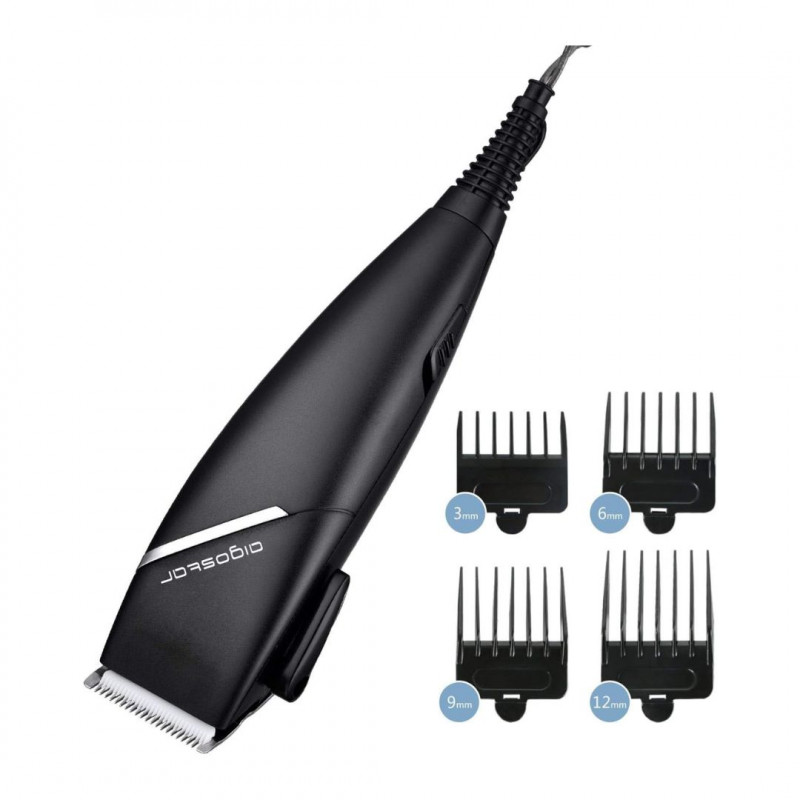 Aigostar MR. Black 32JVO hair clipper, includes 4 comb attachments