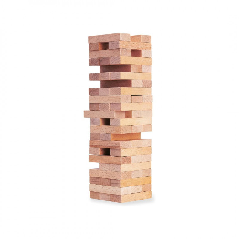 Eichhorn Stapelspiel balance tower made of untreated wood wobbly tower 54 pieces