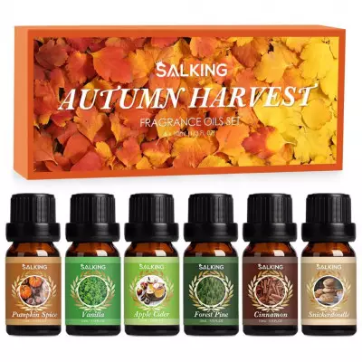 Autumn Essential Oils Set for Diffusers, SALKING Pure Essential Oil Set  x 6 10ml