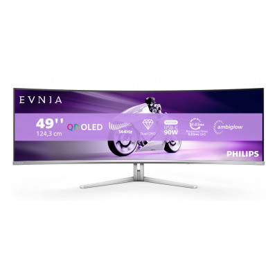 Philips Evnia 8000 49M2C8900L 00 computer monitor 124.2 cm (48.9") 5120 x 1440 pixels Dual QHD QDOLED White