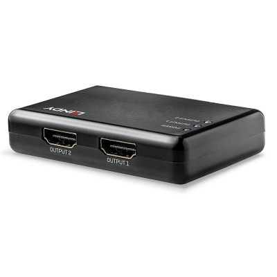 Lindy 2 Port HDMI 10.2G Splitter, Compact