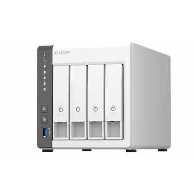 QNAP TS-433-4G NAS Tower ARM Cortex-A55 4 GB 0 TB QNAP Turbo System White