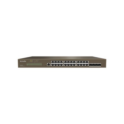 SWITCH TENDA TEG3328F 24P GIGABIT 10/100/1000 RJ45 +4P SFP +1P Console L2 MANAGED