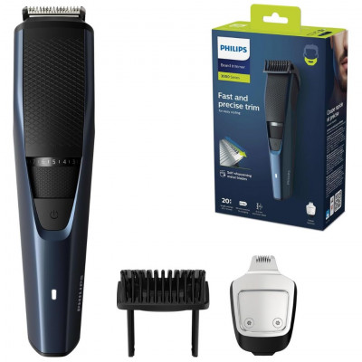 Philips Beard Trimmer Series 3000 for Men, 20 Length Settings, Lift & Trim, With Precision Trimmer