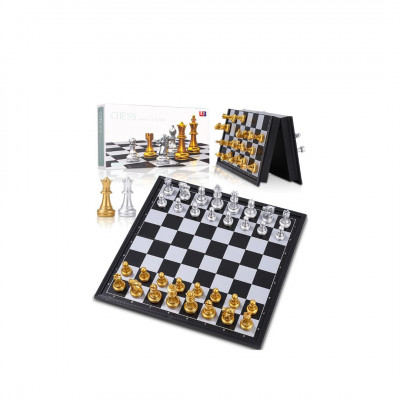 Magnetic Chess Board, 25 x 25 cm Gold and Silver