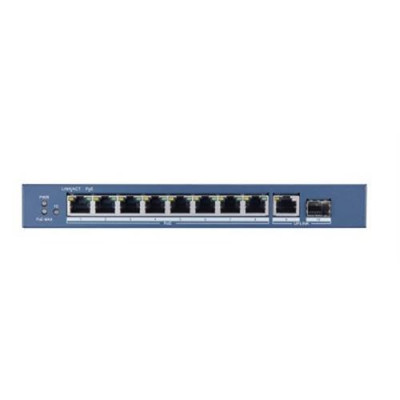 SWITCH HIKVISION L2,Unmanaged,8 Gigabit POE ports,1 Gigabit RJ45 uplink port,1 Gigabit SFP uplink port,802.3af/at,PoE power 110w