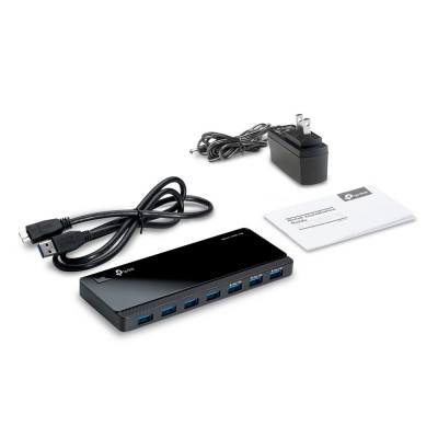 TP-Link UH700 interface hub USB 3.2 Gen 1 (3.1 Gen 1) Micro-B 5000 Mbit s Black