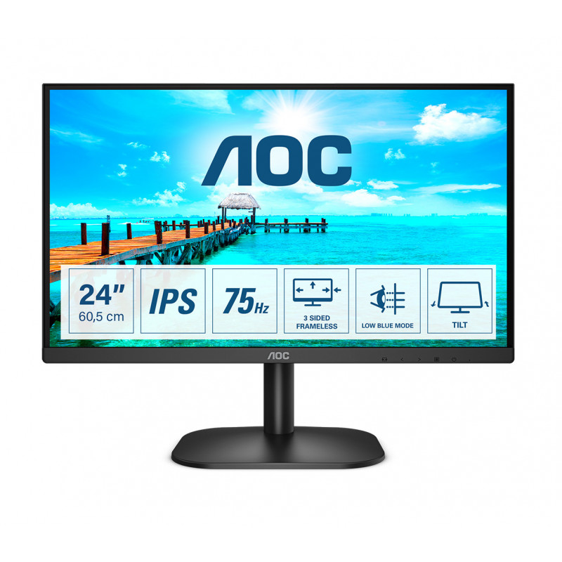 AOC B2 24B2XH computer monitor 60.5 cm (23.8") 1920 x 1080 pixels Full HD LED Black