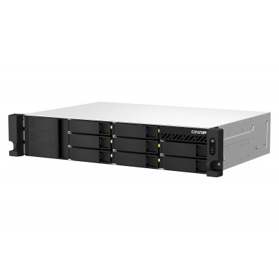 QNAP TS-864EU-RP-8G NAS storage server Rack (2U) Intel® Celeron® N5095 8 GB DDR4 0 TB QNAP Turbo System Black