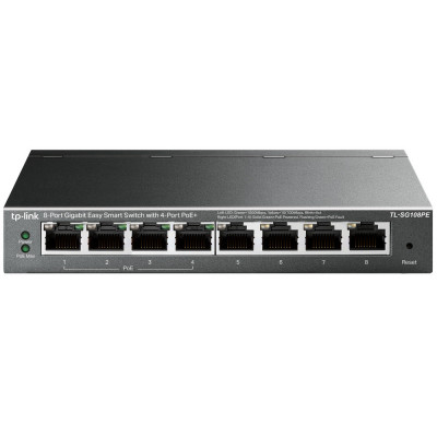 TP-Link TL-SG108PE network switch Managed L2 Gigabit Ethernet (10 100 1000) Power over Ethernet (PoE) Black