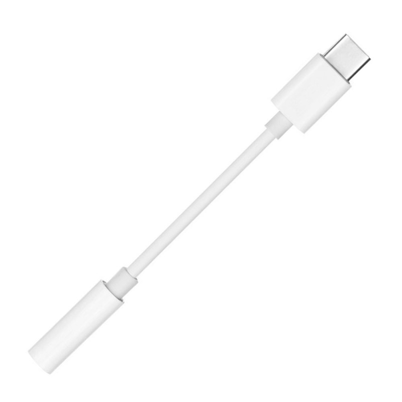 Adapter AUX Type C (male) to Jack 3,5 mm (female) white