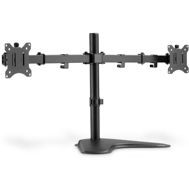 DIGITUS Dual Monitor Mount Stand Up to 32 Inches to 2 x 8 kg VESA 75 x 75, 100 x 100 - Black