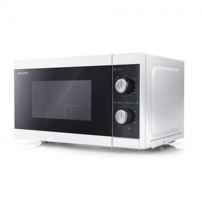 Sharp Microwave Oven 20 lt 800W - Analogue Control - Grill - 5 Power Levels,  White