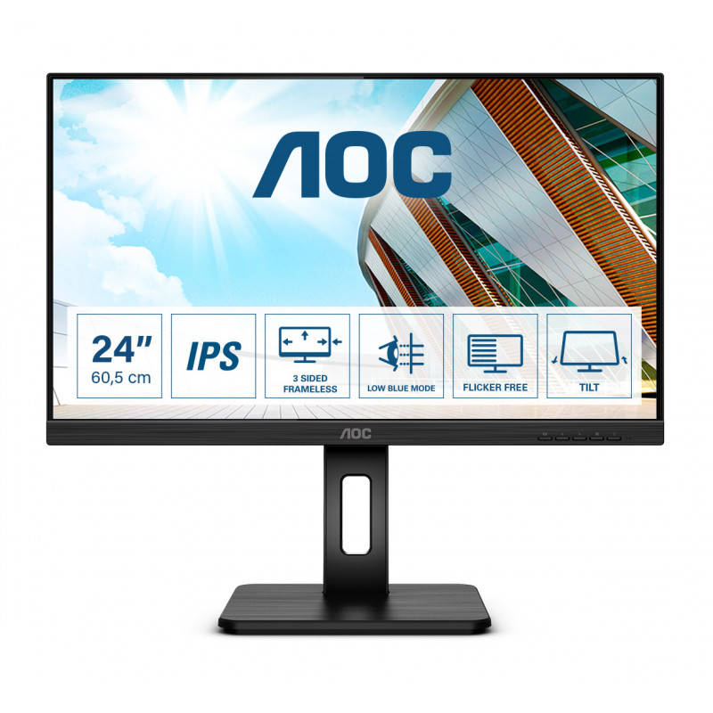 AOC P2 Q24P2Q LED display 60.5 cm (23.8") 2560 x 1440 pixels Quad HD Black