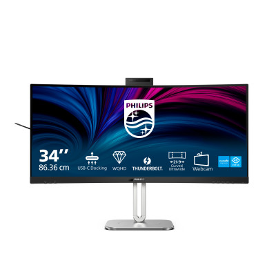 Philips 6000 series 34B2U6603CH 00 computer monitor 86.4 cm (34") 3440 x 1440 pixels Wide Quad HD LCD Grey