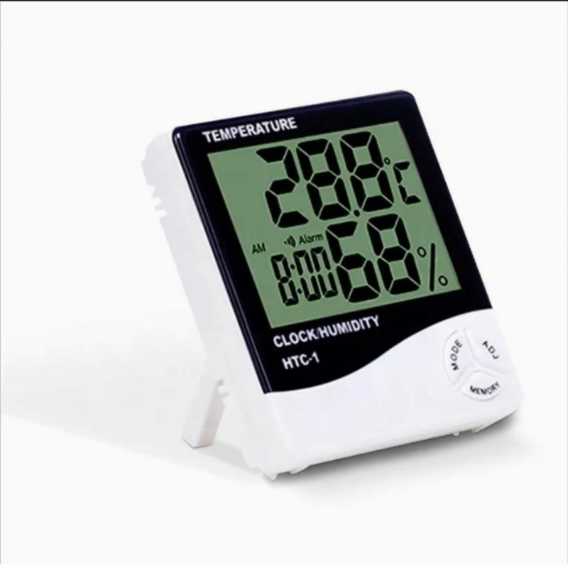 Digital Thermo / Hygrometer Humidity Tester with Clock