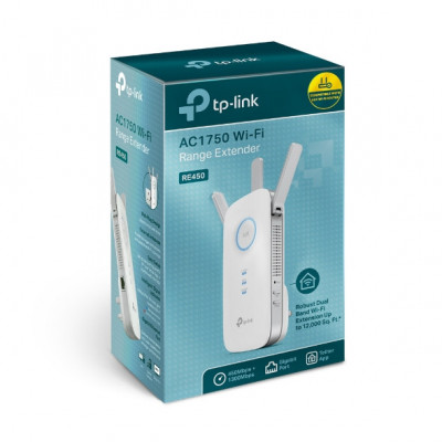 TP-Link RE450 network extender Network transmitter White 10, 100, 1000 Mbit s