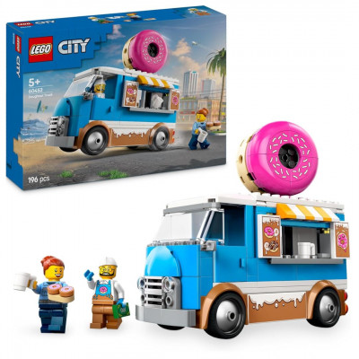 LEGO60452 City Doughnut Truck - Toy Food Truck Construction Toy.