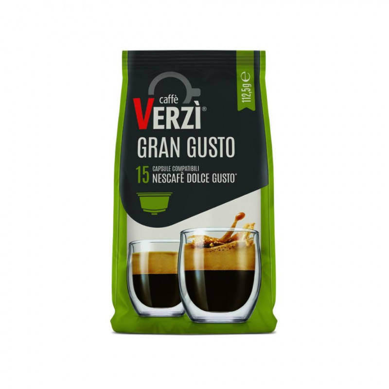 Verzi 90 Capsules Compatible with Nescafé® Dolce Gusto® Machine, Gran Gusto