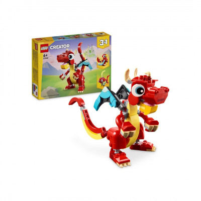 LEGO Creator 3-in-1 Red Dragon, toy with 3 animal figures including Red Dragon