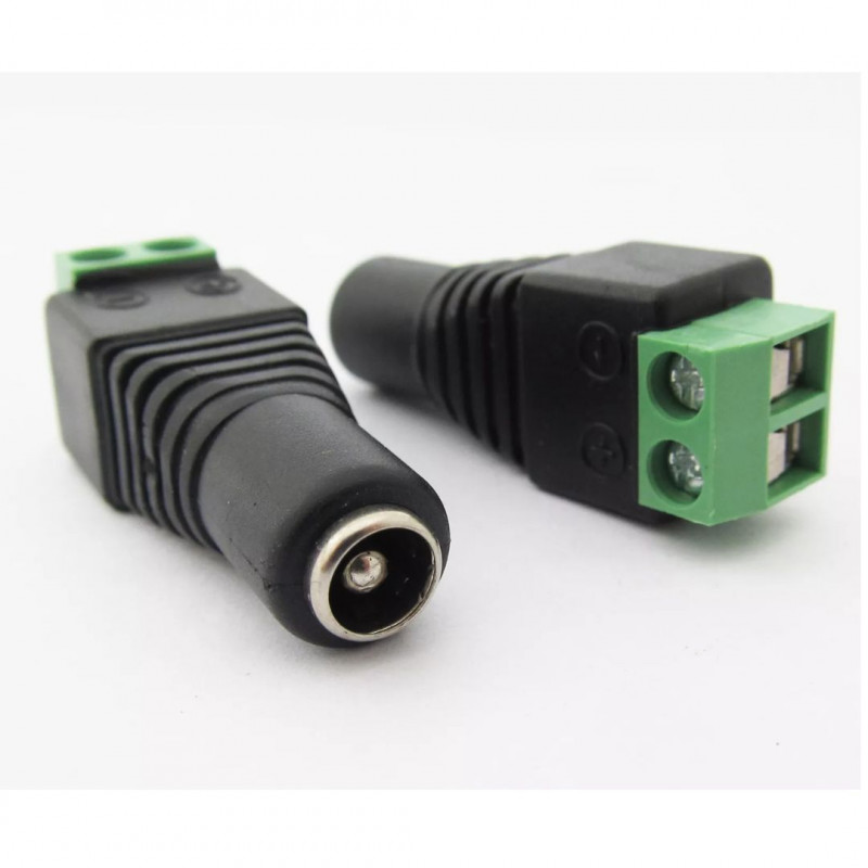 CCTV DC Power Female Jack 5.5x2.5mm 2.5mm Free Solder Terminal Connector.