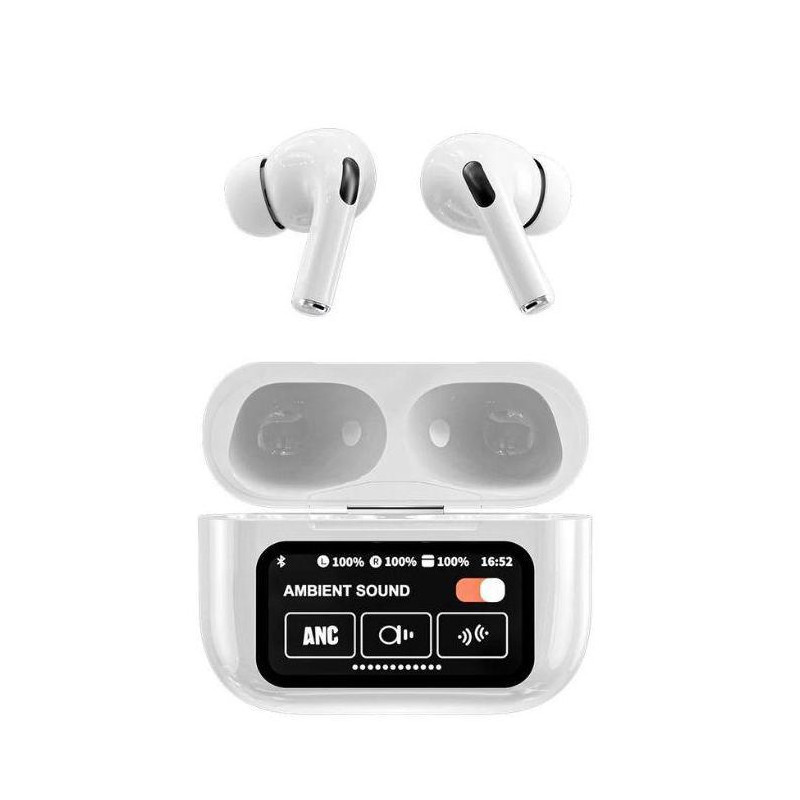 A9 PRO Wireless Waterproof Earbuds LED Touch Screen Noise Cancelling.