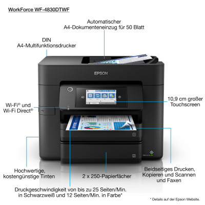 Epson WorkForce Pro WF-4830DTWF Inkjet A4 4800 x 2400 DPI 36 ppm Wi-Fi