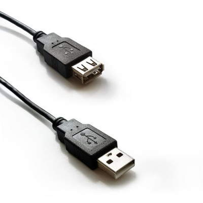 1m  USB 2.0 Extension Cable, Type A, Black