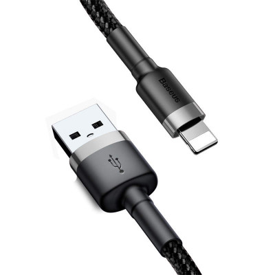 1m Baseus Lightning Data Cable 2.4A Gray/Black