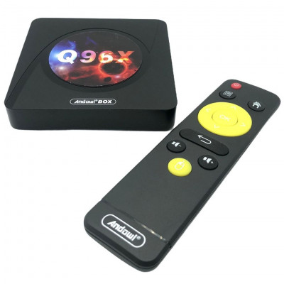 Andowl TV Box Q96X 8K UHD with WiFi 4GB RAM and 64GB Storage with Android 12