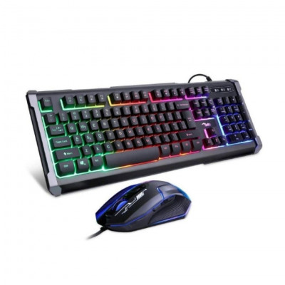 Andowl Wired Gaming Keyboard + Mouse, RGB