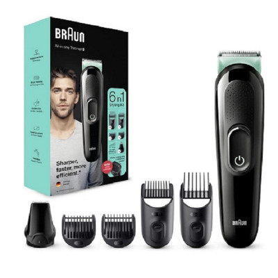 Braun Multi-Grooming Kit 3, 6-in-1 Beard Trimmer Hair Men Removal MGK3321