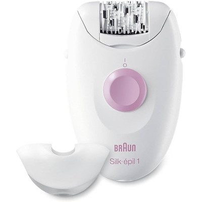 Braun Silk Apil 1 Women\'s Depilator, Epilator with 20 Soft-Lift Tweezers, White