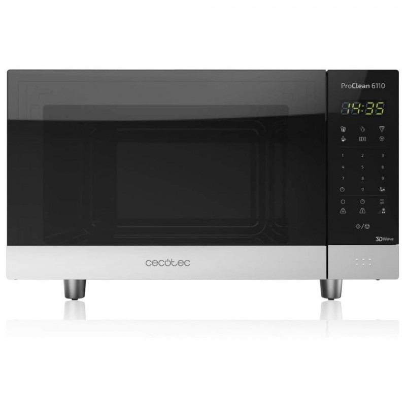 Cecotec Microwave Pro Clean 6110 800W, Grill 1000W, 23 L, 8 Programmes, 100 Minute Timer