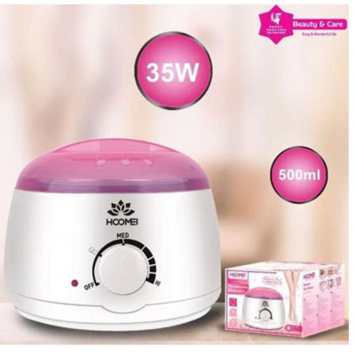 Hoomei Hair Removal Wax Machine with Bucket 500ml 35W White Pink