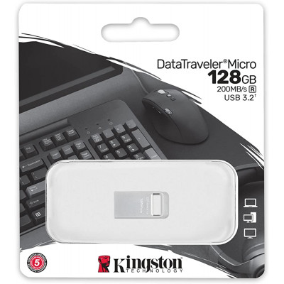 Kingston DataTraveler Micro 128GB USB Flash Drive Metal