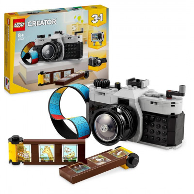 LEGO Creator 31147 3-in-1 Retro Camera Toy, Video Camera, TV Set.