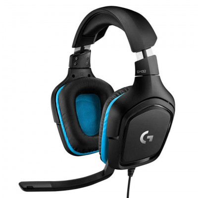 Logitech G432 Wired Gaming Headset, Black