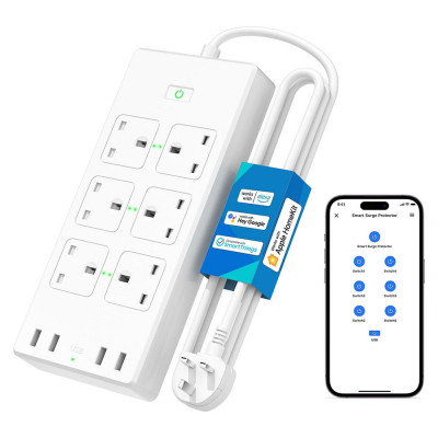 Meross Smart Power Strip with 6 AC 4 USB Ports Wi-Fi Surge Protector Work with Alexa Google Assistant Group Control