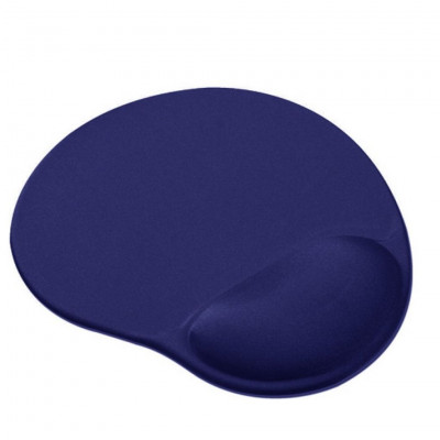 Mouse Pad with Gel Wrist Rest, Blue